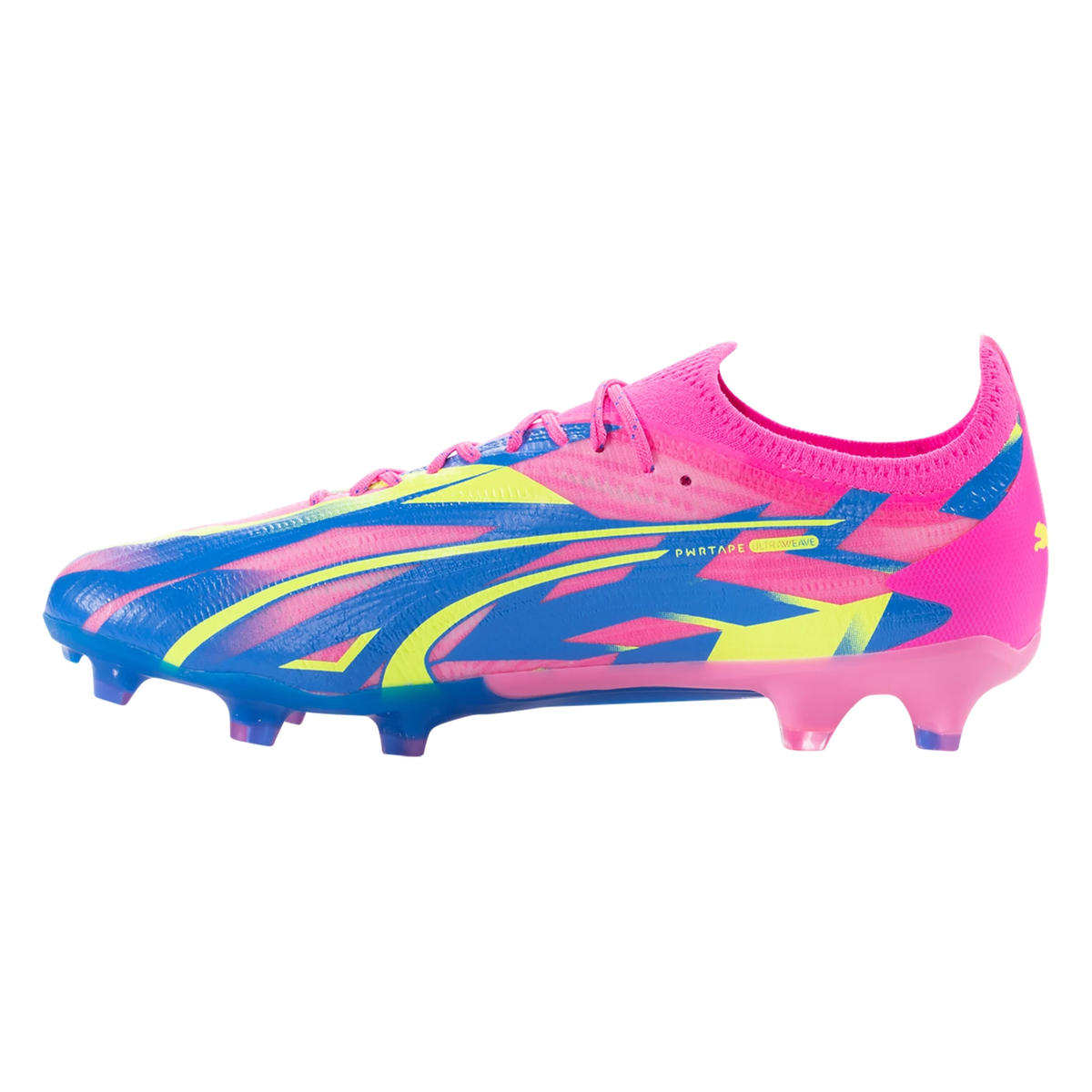 Puma Ultra Ultimate Energy FG/AG Soccer Cleats (Pink/Ultra Blue/Yellow Alert)