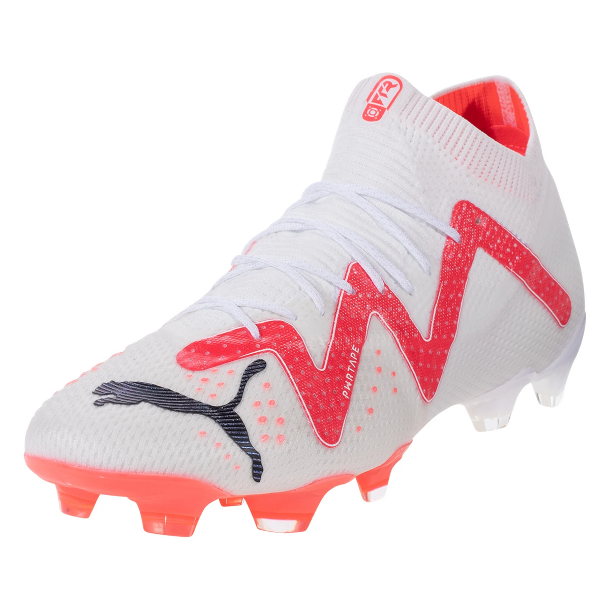 Puma Future Ultimate Soccer Cleats FG/AG Soccer Cleats (Puma White/Fire-Orchid)