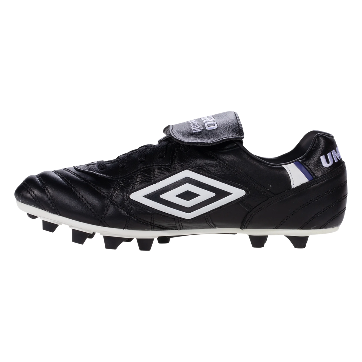 Umbro Speciali Pro 24 Firm Ground Soccer Cleats (Black/White/Royal)