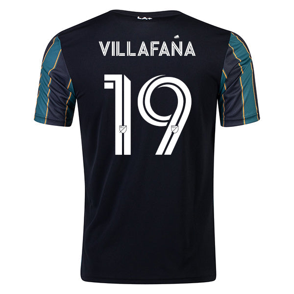 adidas Villafana LA Galaxy Away Jersey 21/22 w/ Honey &amp; MLS Patch (Black/Tech Green)