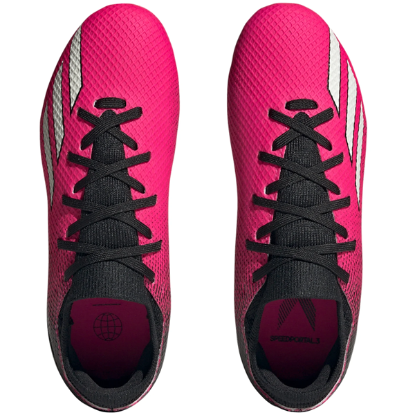 adidas Jr. X Speedportal.3 FG Soccer Cleats (Team Shock Pink/Core Black)