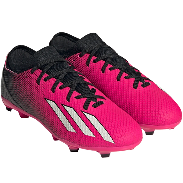 adidas Jr. X Speedportal.3 FG Soccer Cleats (Team Shock Pink/Core Black)