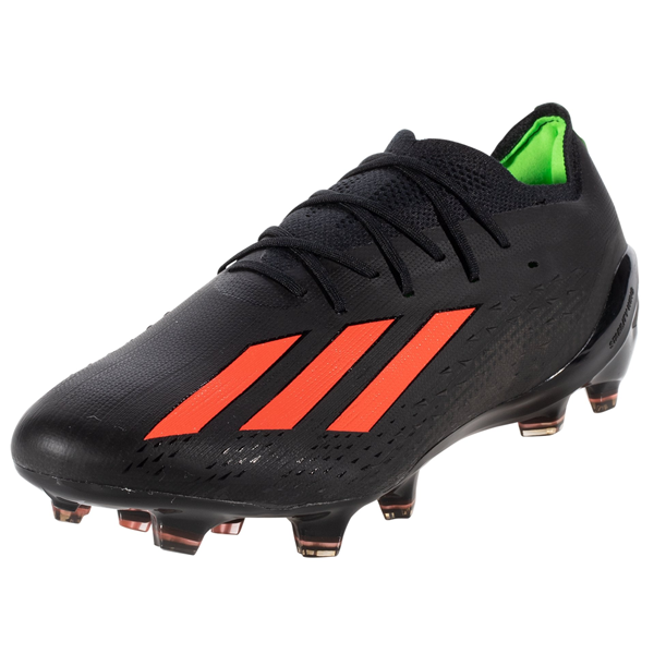 adidas X Speedportal.1 FG Soccer Cleats (Core Black/Solar Green/Solar Red)