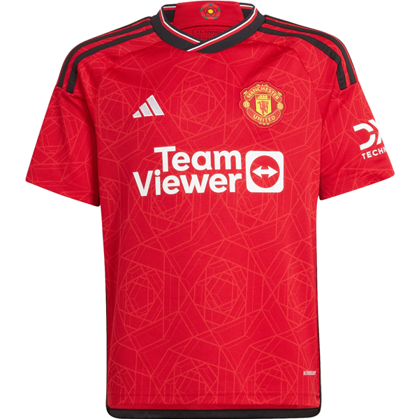 adidas Youth Manchester United Marcus Rashford Home Jersey 23/24 (Team College Red)