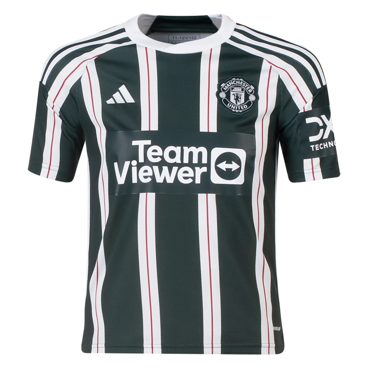 adidas Youth Manchester United Casemiro Away Jersey 23/24 (Green Night/Core White/Active Maroon)