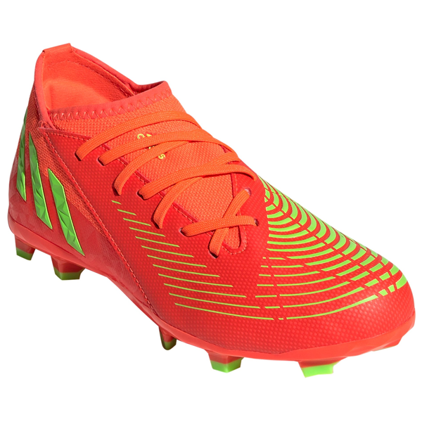 adidas Jr. Predator Edge.3 FG Soccer Cleats (Solar Red/Team Solar Yellow)